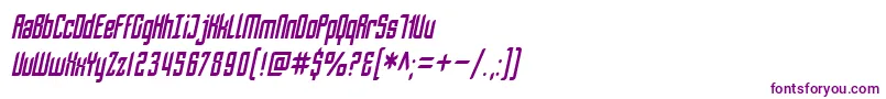 フォントSfPiezolectricCondensedOblique – 紫色のフォント