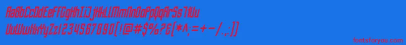 fuente SfPiezolectricCondensedOblique – Fuentes Rojas Sobre Fondo Azul