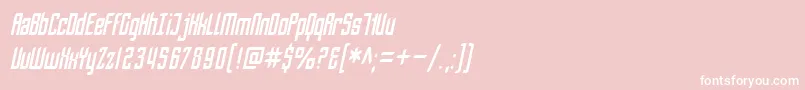 フォントSfPiezolectricCondensedOblique – ピンクの背景に白い文字