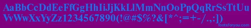 Nwt75C Font – Blue Fonts on Purple Background