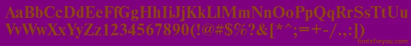 Nwt75C Font – Brown Fonts on Purple Background