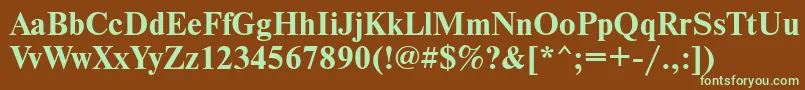 Nwt75C Font – Green Fonts on Brown Background