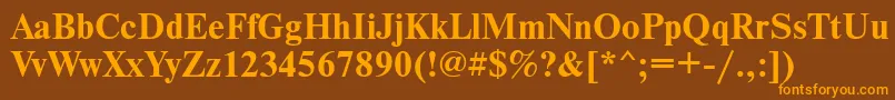 Nwt75C Font – Orange Fonts on Brown Background
