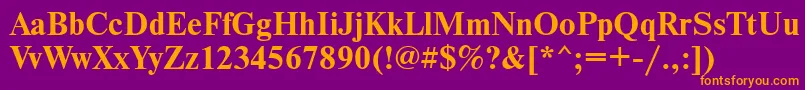 Nwt75C Font – Orange Fonts on Purple Background