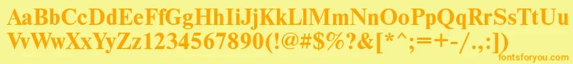 Nwt75C Font – Orange Fonts on Yellow Background