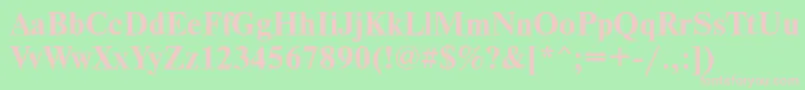 Nwt75C Font – Pink Fonts on Green Background