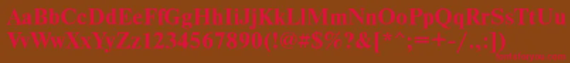Nwt75C Font – Red Fonts on Brown Background