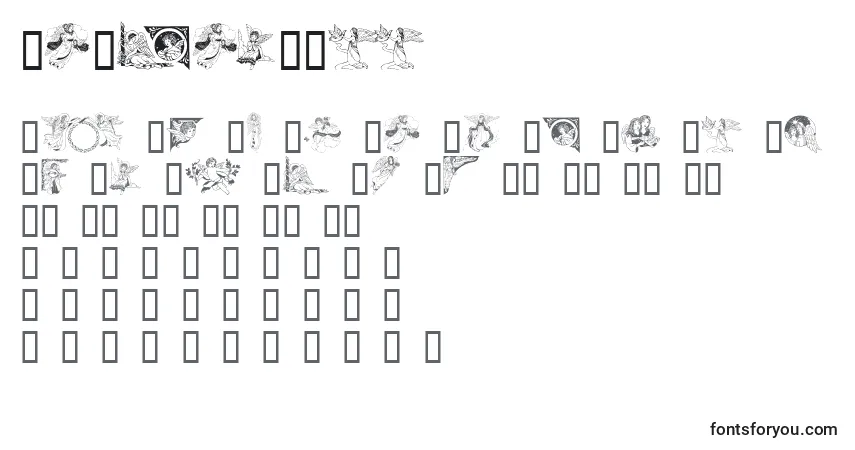 Schriftart GeAngelsIii – Alphabet, Zahlen, spezielle Symbole
