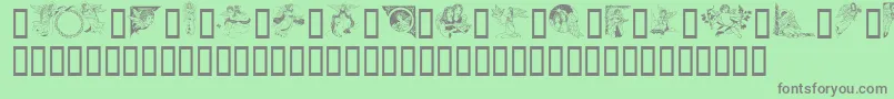 GeAngelsIii-Schriftart – Graue Schriften auf grünem Hintergrund