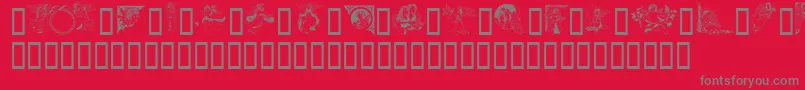 GeAngelsIii-Schriftart – Graue Schriften auf rotem Hintergrund