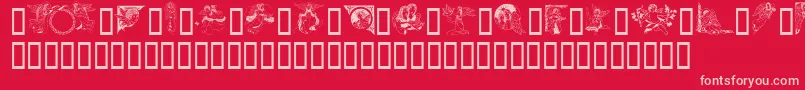 GeAngelsIii Font – Pink Fonts on Red Background