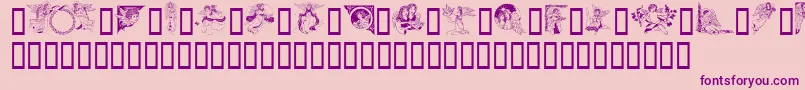 GeAngelsIii-Schriftart – Violette Schriften auf rosa Hintergrund