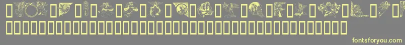 GeAngelsIii-fontti – keltaiset fontit harmaalla taustalla