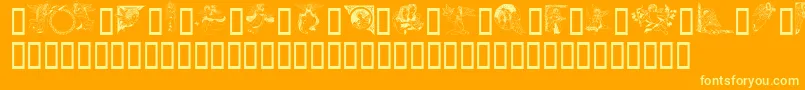 Подробнее о шрифте GeAngelsIii Шрифт GeAngelsIii – жёлтые шрифты на оранжевом фоне