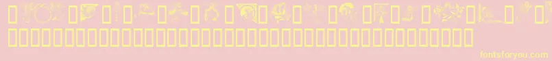 GeAngelsIii Font – Yellow Fonts on Pink Background