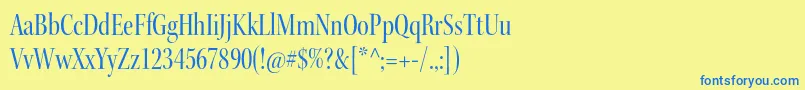 KeplerstdCndisp Font – Blue Fonts on Yellow Background