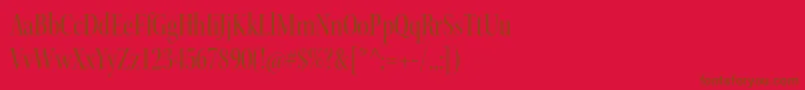KeplerstdCndisp Font – Brown Fonts on Red Background