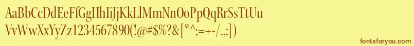 KeplerstdCndisp Font – Brown Fonts on Yellow Background