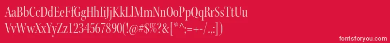KeplerstdCndisp Font – Pink Fonts on Red Background