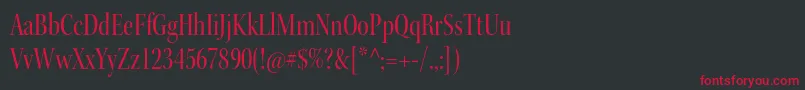 KeplerstdCndisp Font – Red Fonts on Black Background