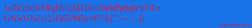 KeplerstdCndisp Font – Red Fonts on Blue Background