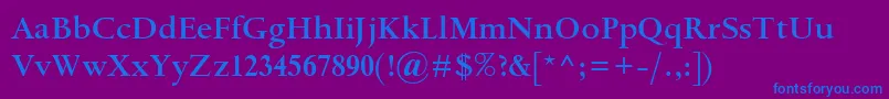 Czcionka SpectrumMtSemibold – niebieskie czcionki na fioletowym tle
