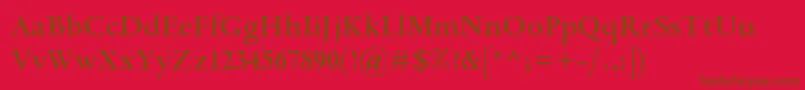 SpectrumMtSemibold Font – Brown Fonts on Red Background