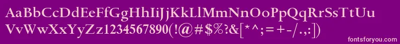 SpectrumMtSemibold Font – Pink Fonts on Purple Background