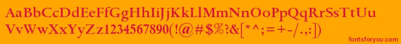 SpectrumMtSemibold Font – Red Fonts on Orange Background