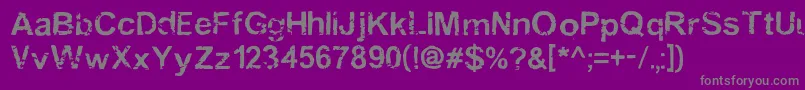 フォントDraff – 紫の背景に灰色の文字