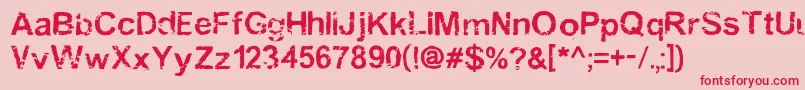 Draff Font – Red Fonts on Pink Background