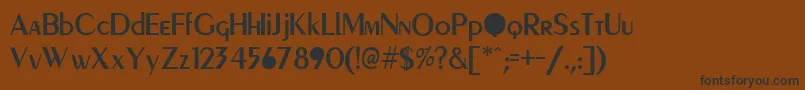 Police PeignotCyrillic – polices noires sur fond brun