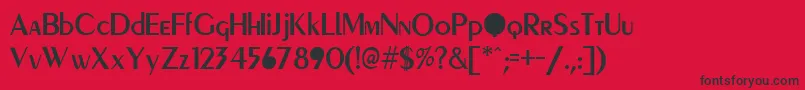 フォントPeignotCyrillic – 赤い背景に黒い文字