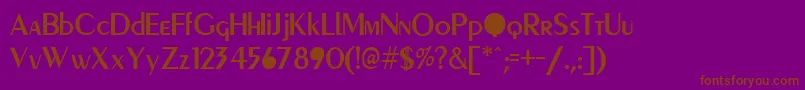 Więcej informacji o czcionce PeignotCyrillic Czcionka PeignotCyrillic – brązowe czcionki na fioletowym tle