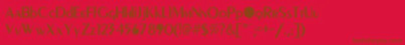Police PeignotCyrillic – polices brunes sur fond rouge