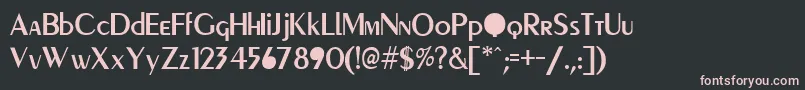 PeignotCyrillicフォントについての詳細 フォントPeignotCyrillic – 黒い背景にピンクのフォント