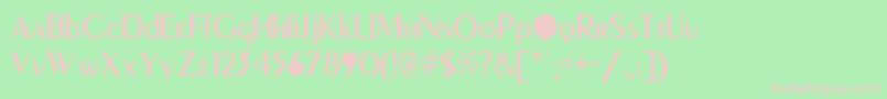 PeignotCyrillic-fontti – vaaleanpunaiset fontit vihreällä taustalla