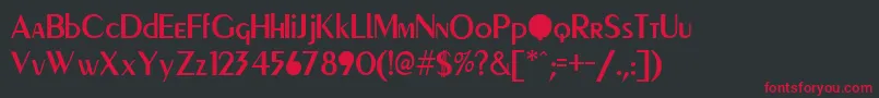 PeignotCyrillic Font – Red Fonts on Black Background
