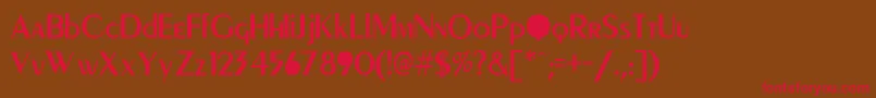 PeignotCyrillic Font – Red Fonts on Brown Background