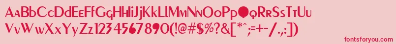 PeignotCyrillic Font – Red Fonts on Pink Background