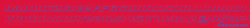 Lordsith33Dital-Schriftart – Blaue Schriften auf rotem Hintergrund