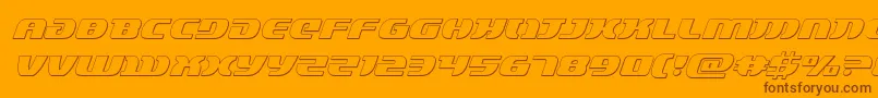Lordsith33Dital Font – Brown Fonts on Orange Background