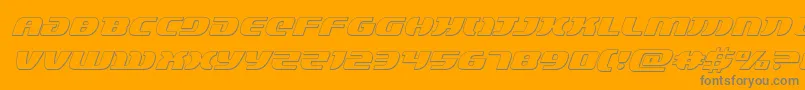 Lordsith33Dital Font – Gray Fonts on Orange Background