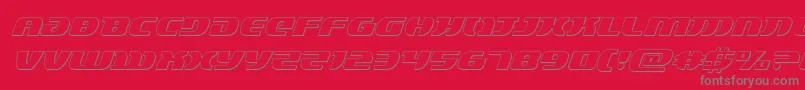 Lordsith33Dital Font – Gray Fonts on Red Background