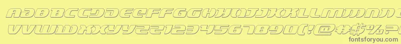 Lordsith33Dital Font – Gray Fonts on Yellow Background