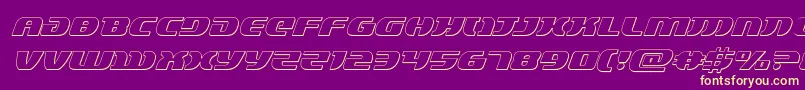 Lordsith33Dital Font – Yellow Fonts on Purple Background