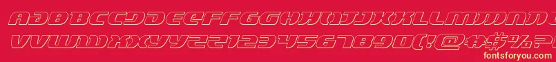 Lordsith33Dital Font – Yellow Fonts on Red Background