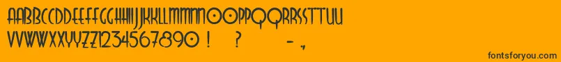 Odyssey Font – Black Fonts on Orange Background