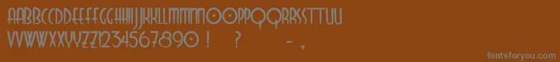 Odyssey Font – Gray Fonts on Brown Background