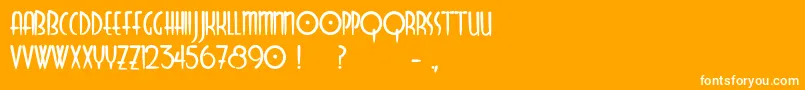Odyssey Font – White Fonts on Orange Background